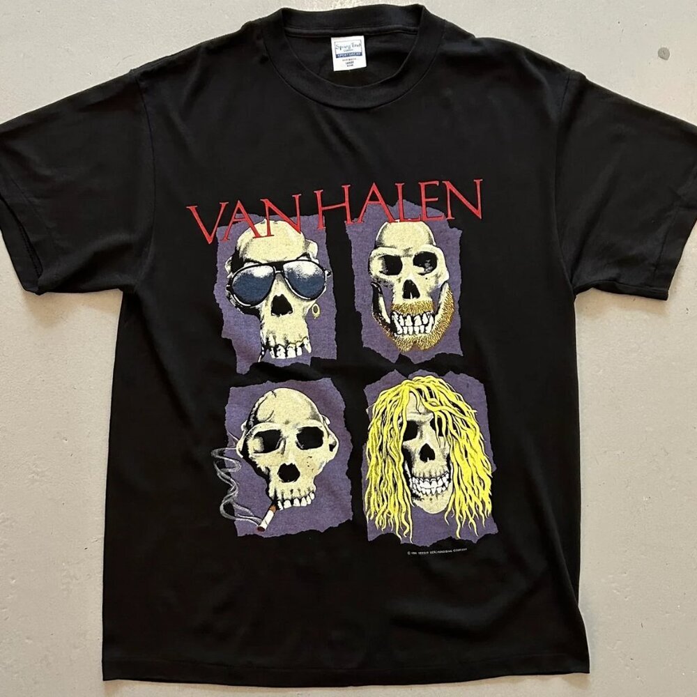 Van Halen 1988 OU812 World Tour Graphic Band T-Shirt Vintage Rock Concert Tee